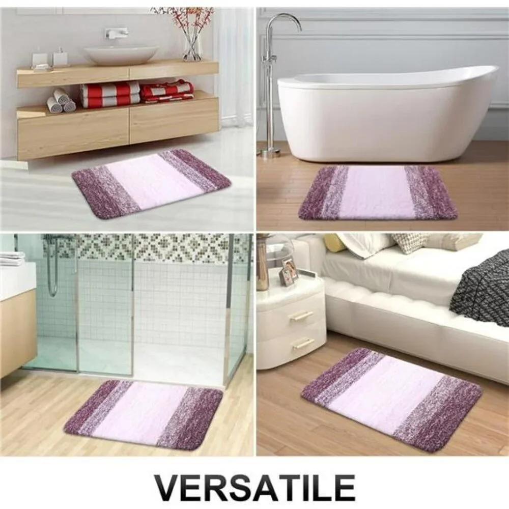 Bathroom Rug Mat 24x16 Extra Soft and Absorbent Microfiber Bath Rugs Non-Slip